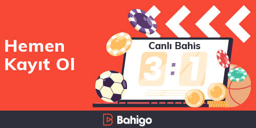 Canlı bahis ekranı ve kayıt ol butonu içeren görsel